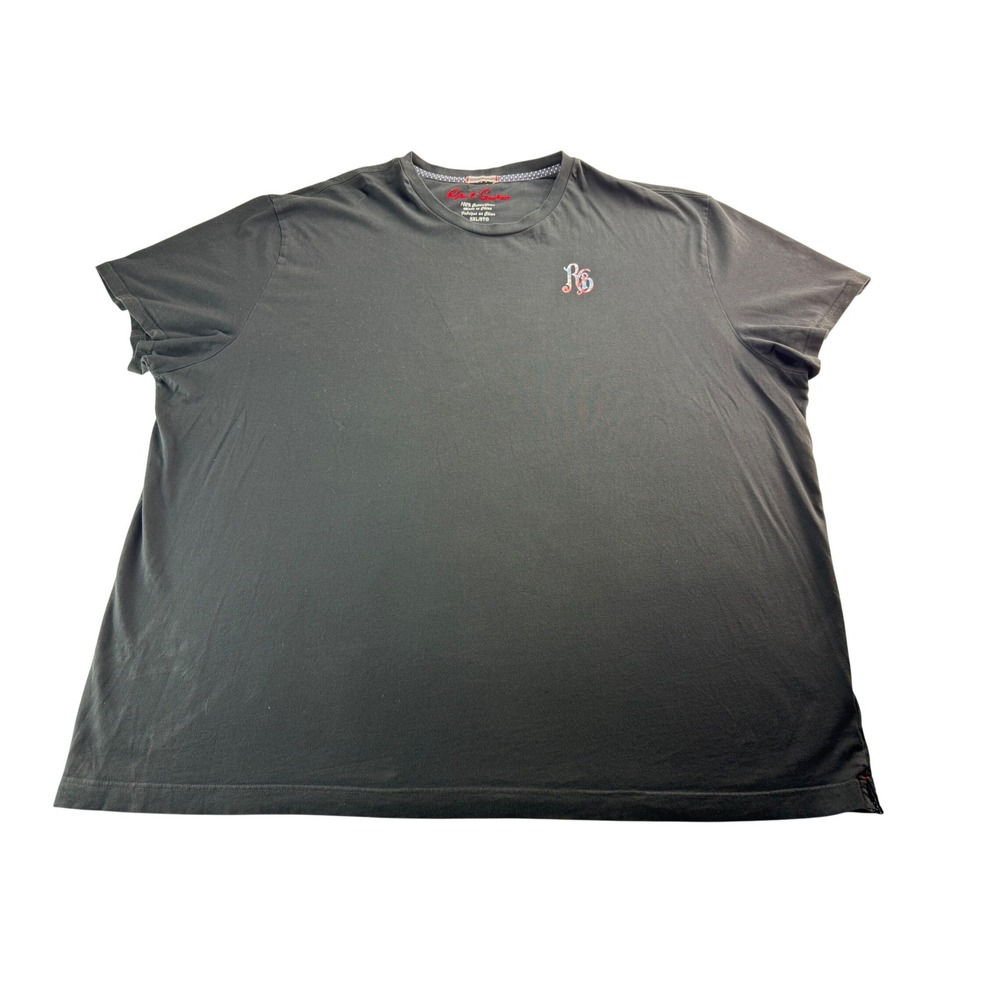 Robert Graham Mens 5XL‎ Black Skull Rose Graphic T-Shirt Cotton Crewneck RG Logo